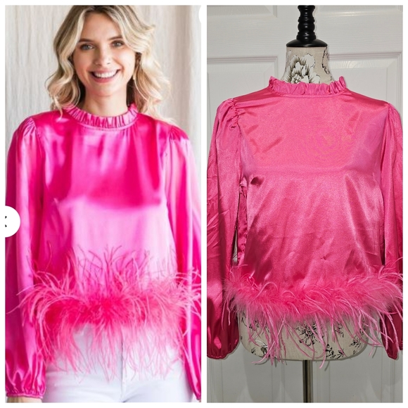 JODIFL Tops - JODIFL, Women's Hot Pink Blouse, Size M, NWOT